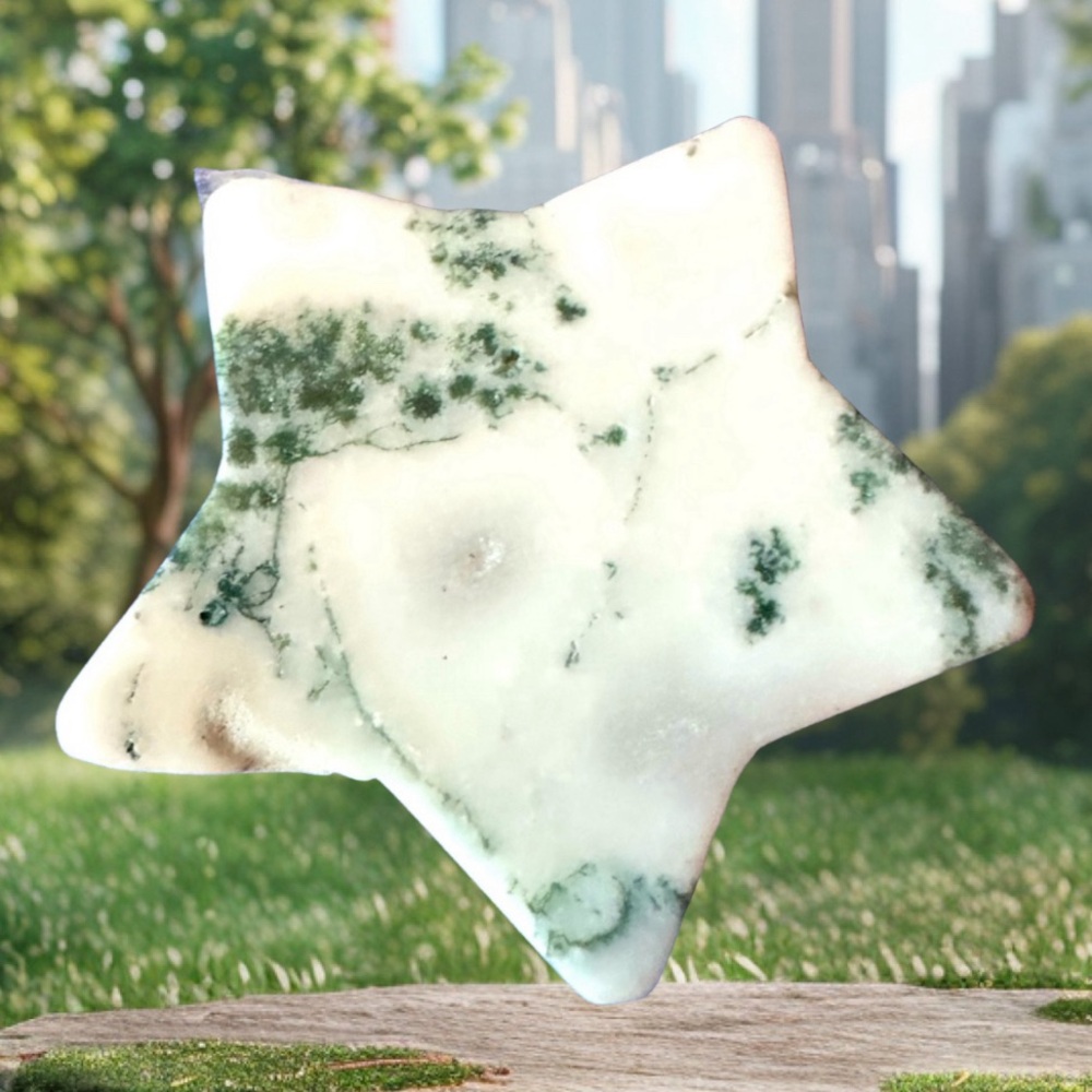 Blue Cheese or Green Tree Agate Star